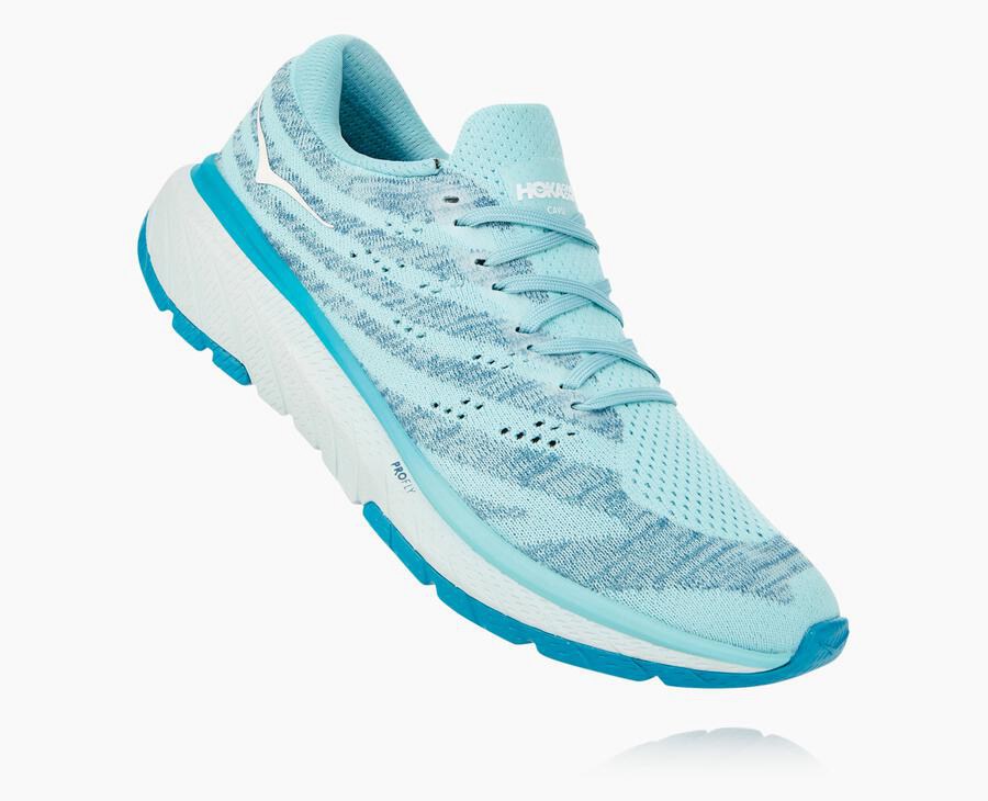 Zapatos Para Caminar Hoka One One Mujer Azules - Cavu 3 - QCYF25643